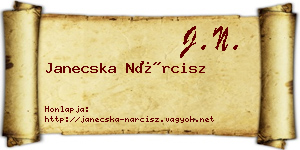 Janecska Nárcisz névjegykártya
